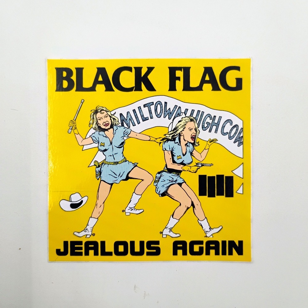 Black Flag Jealous Again Punk Rock Band Decal Sticker Raymond Pettibon Vinyl VtG
